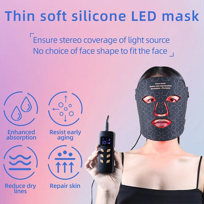 Haylux Rechargeable Silicone LED Face Mask